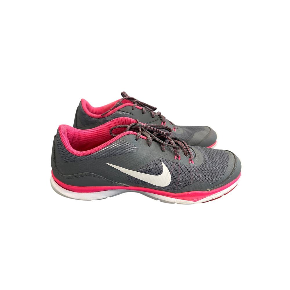 Nike Flex Trainer 5 Women's Size 10 Gray Pink Performance Running Walking Shoes‎